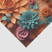 Papier Mousseline Une conception de série de fleurs 3D 6 (Détail)