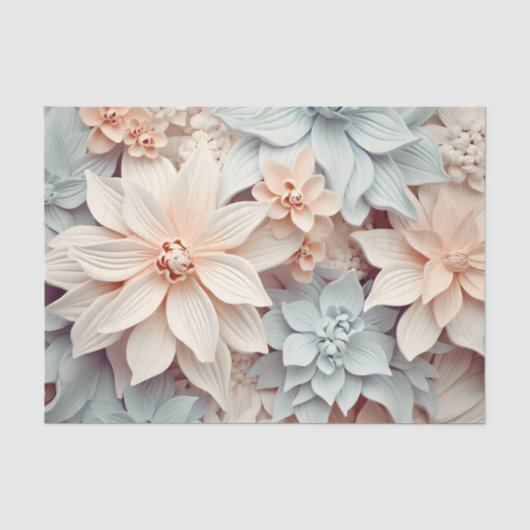 Papier Mousseline Une conception de série de fleurs 3D 7 (Recto)