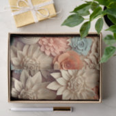 Papier Mousseline Une conception de série de fleurs 3D 8 (Cadeau)