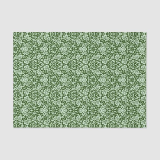 Papier Mousseline Une damassé florale antique (Recto)