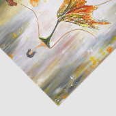 Papier Mousseline Une dame avec une découpage papillon (Détail)