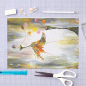 Papier Mousseline Une dame avec une découpage papillon (Artisanat)