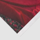 Papier Mousseline Une dame en rouge qui balaie les Roses (Détail)