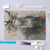 Papier Mousseline Une déesse païenne avec découpage d'Antlers (Artisanat)