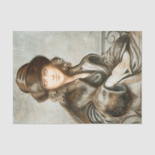 Papier Mousseline Une élégante jeune dame de Gerda Wegener (Recto)