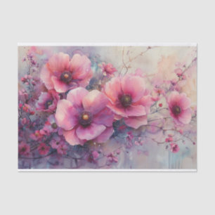 Papier Mousseline Une émeute colorée de fleurs