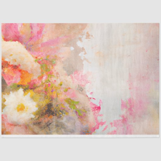 Papier Mousseline Une Ephémère Florale Chic Shabby série 7 (Recto)