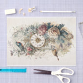 Papier Mousseline Une étude en Rose et temps 5 (Artisanat)