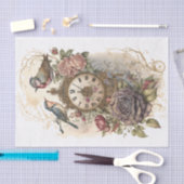 Papier Mousseline Une étude en Rose et temps 6 (Artisanat)