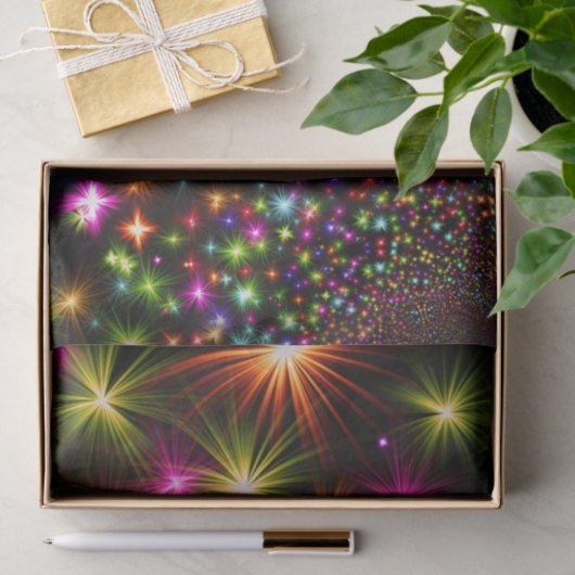 Papier Mousseline Une explosion d'étoiles de Noël (Cadeau)