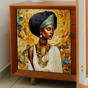Papier Mousseline Une femme africaine avec papier de papier de décou