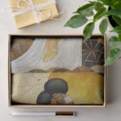 Papier Mousseline Une femme africaine dans un livre blanc sur le déc (Cadeau)