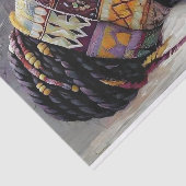 Papier Mousseline Une femme africaine en milieu rural Découpage chal (Détail)