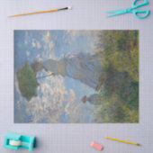 Papier Mousseline Une femme avec un parasol par Claude Monet (Artisanat)