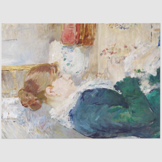 Papier Mousseline Une Femme Couchant, Berthe Morisot (Recto)
