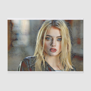 Papier Mousseline Une femme moderne moitié illustration papier papie