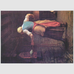 Papier Mousseline Une femme qui fait du pain, Jean-François Millet