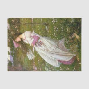Papier Mousseline Une femme ramasse des fleurs dans le vent