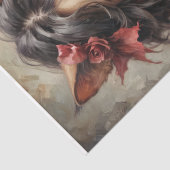 Papier Mousseline Une fille avec des chats Découpage (Détail)