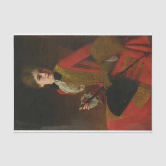 Papier Mousseline Une fille en cavale par Gustave Jean Jacquet (Recto)