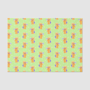 Papier Mousseline "Une fleur pour vous" Kawaii aux cheveux longs