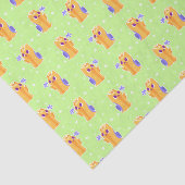 Papier Mousseline "Une fleur pour vous" Kawaii aux cheveux longs (Détail)