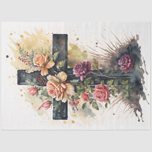 Papier Mousseline Une gamme Floral Cross Series Design 10 (Recto)