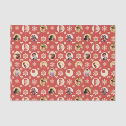 Papier Mousseline Une histoire de Noël Rétro Snowflake Motif (Recto)