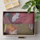 Papier Mousseline Une jeune femme aux cheveux rouges lisant un bon l (Cadeau)