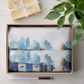 Papier Mousseline Une jolie série Nautique Bleue 9 (Cadeau)