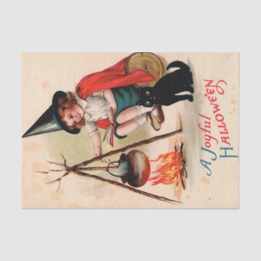 Papier Mousseline Une joyeuse Halloween par Ellen Clapsaddle (Recto)