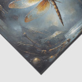 Papier Mousseline Une libellule de steampunk dans une mystérieuse gr (Détail)