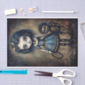 Papier Mousseline Une petite fille déplaisante qui marche son monstr (Artisanat)