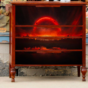 Papier Mousseline Une planète rouge découpage