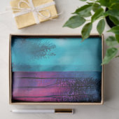 Papier Mousseline Une Pleine lune vive se lève au-dessus d'une décom (Cadeau)