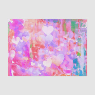 Papier Mousseline Une pléthore de pastels et de coeurs d'aquarelle