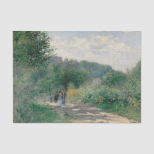 Papier Mousseline Une route à Louveciennes par Auguste Renoir