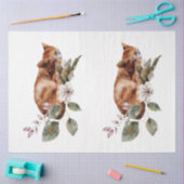 Papier Mousseline Une série animale d'automne et florale Design 23 (Artisanat)