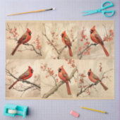 Papier Mousseline Une série cardinale rouge Design 1 (Artisanat)