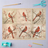 Papier Mousseline Une série cardinale rouge Design 2 (Artisanat)