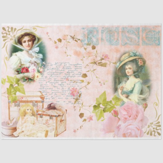 Papier Mousseline Une série chic Shabby Design 19 (Recto)