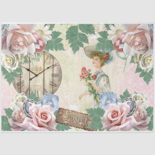 Papier Mousseline Une série chic Shabby Design 23 (Recto)