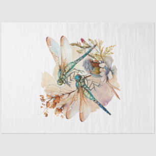 Papier Mousseline Une série d'aquarelles Dragonfly Design 2