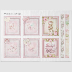 Papier Mousseline Une série de bébés filles Design 6