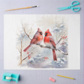 Papier Mousseline Une série de cardinaux d'hiver Design 4 (Artisanat)