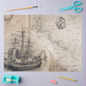 Papier Mousseline Une série de cartes marines 2 (Artisanat)