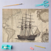 Papier Mousseline Une série de cartes marines 5 (Artisanat)