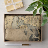 Papier Mousseline Une série de cartes marines 6 (Cadeau)