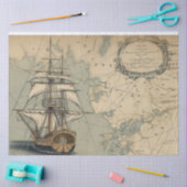 Papier Mousseline Une série de cartes marines 9 (Artisanat)