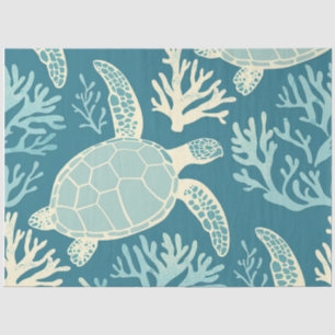 Papier Mousseline Une série de dessins de tortues marines7